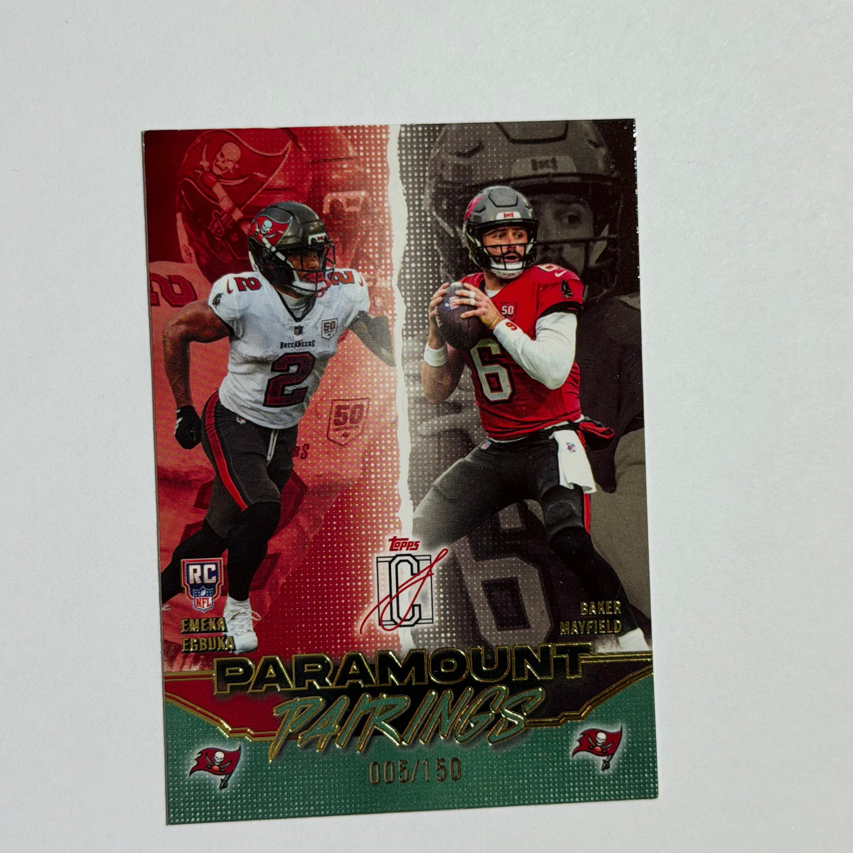 Topps Emeka Egbuka and Baker Mayfield # Paramount Pairings SN, Rookie NM