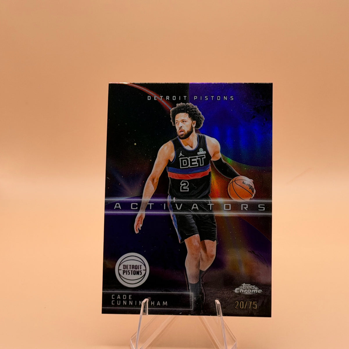 2025-26 Topps Chrome Updates Cade Cunningham Purple Refractor #AC-8 20/75