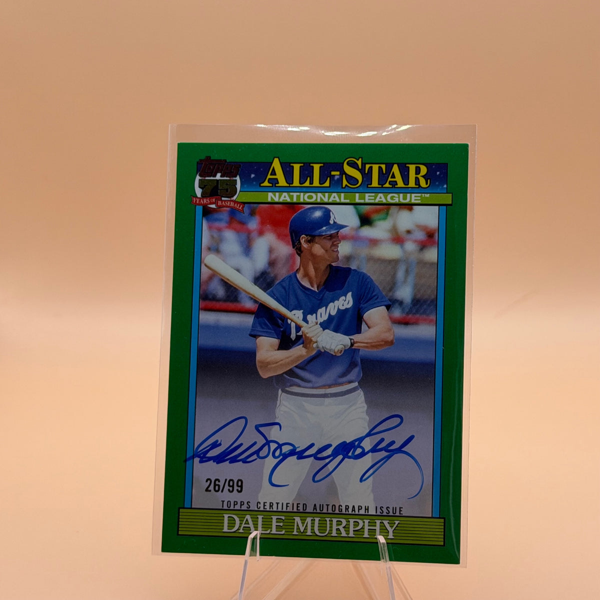 2026 Topps Series 2 Dale Murphy 1991 All-Star Auto Green /99 91AS-DM Braves