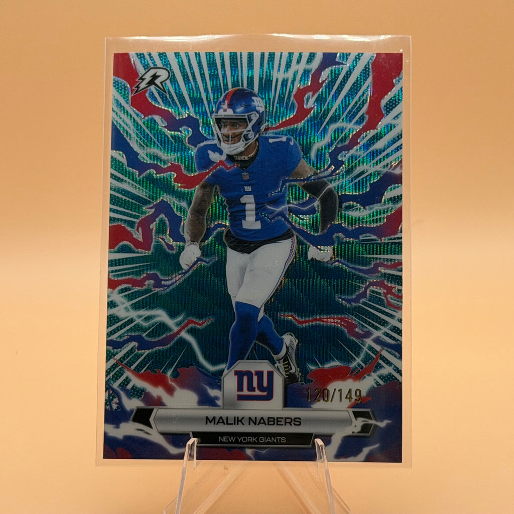 2025 Topps Resurgence Malik Nabers #73 Teal Surge /149 Giants 120/149