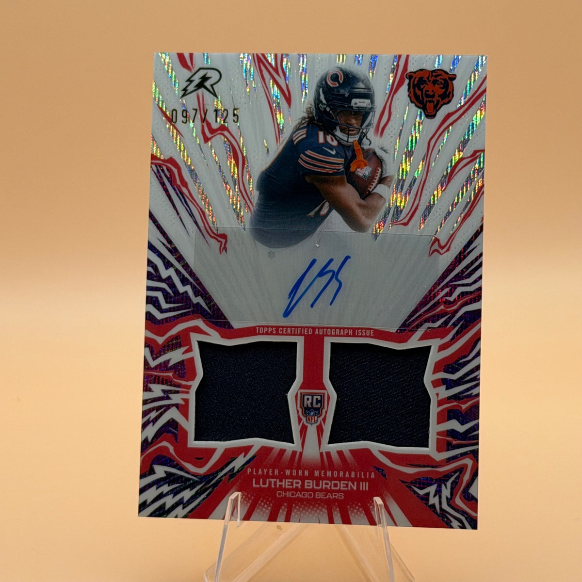 2025 Topps Resurgence Luther Burden III RC Amped Up RPA White /125 AU-LB