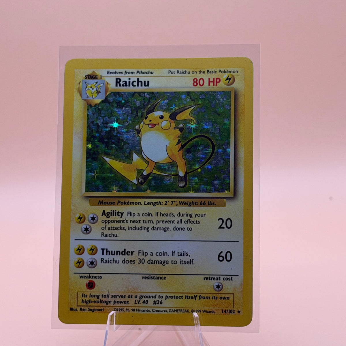 Raichu #014/102 Base Set Holo Rare Lightly played