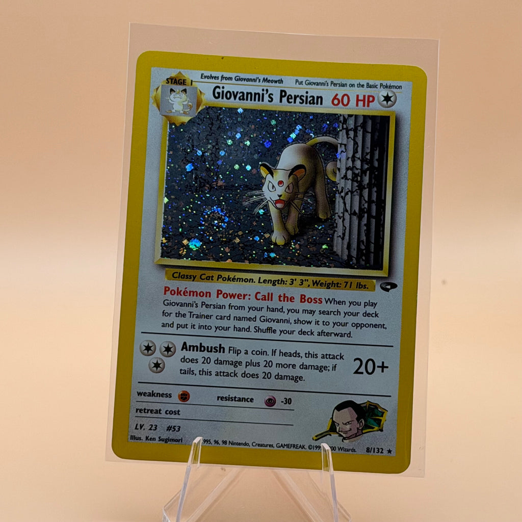 Giovanni's Persian #008/132 Gym Challenge Holo Rare Lightly played