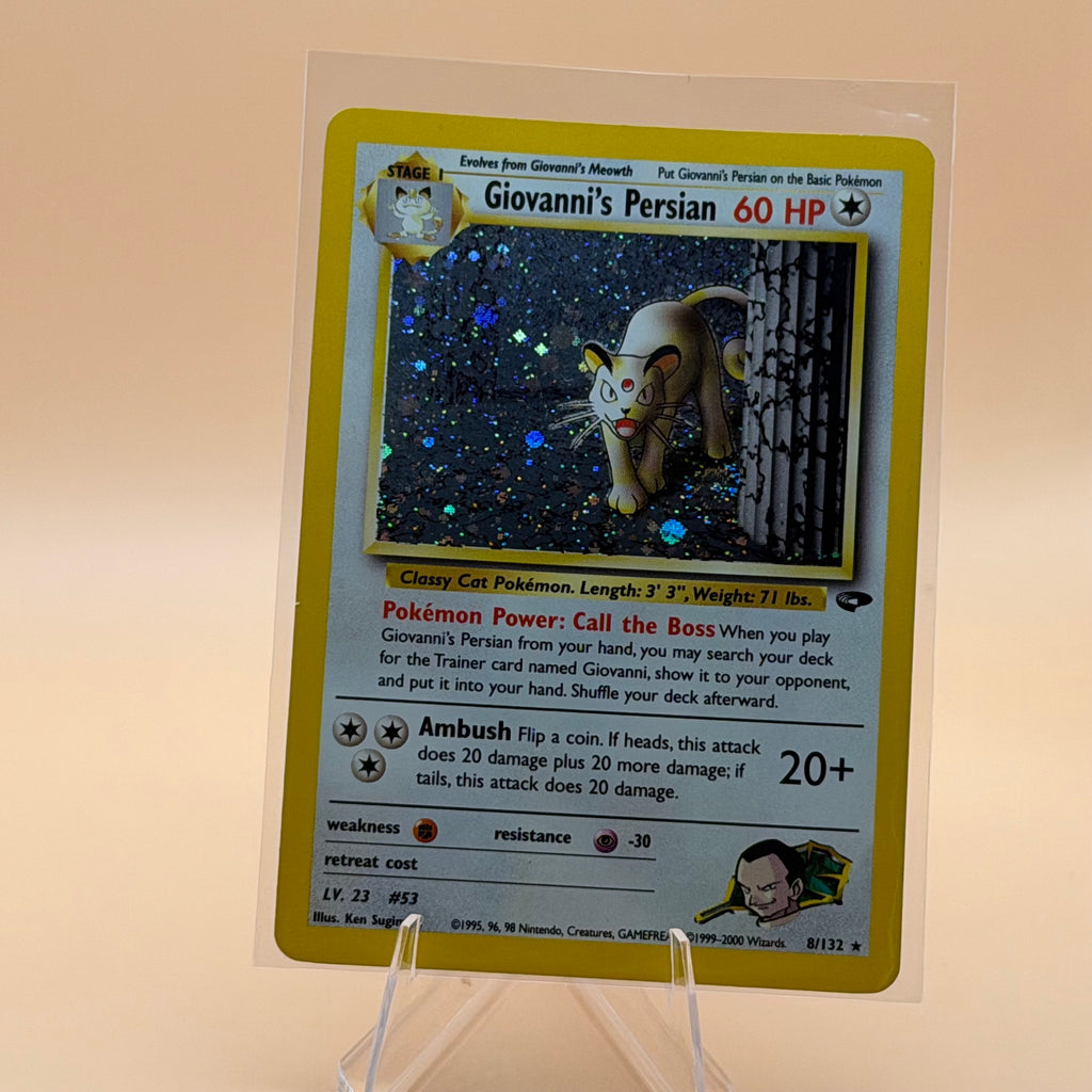 Giovanni's Persian #008/132 Gym Challenge Holo Rare Lightly played