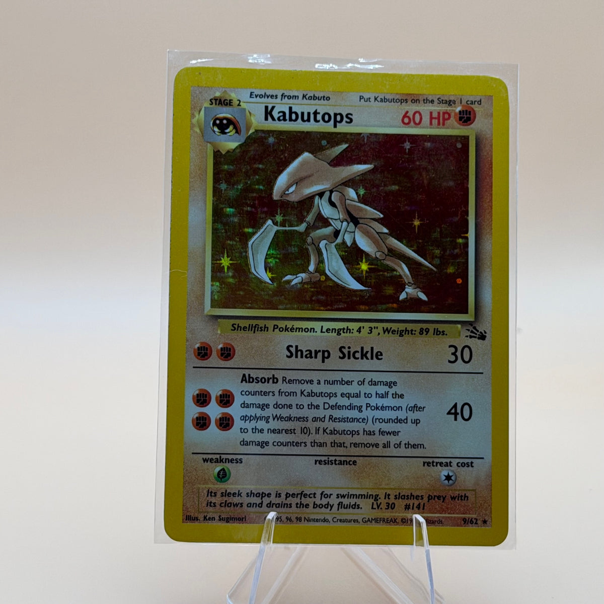 Kabutops (9) #09/62 Fossil Holo Rare Lightly played